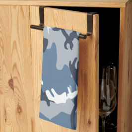 Vinter Snö Blue Camouflage, militär, armé Kökshandduk