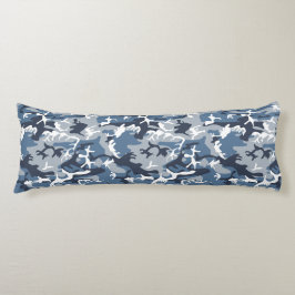 Vinter Snö Blue Camouflage, militär, armé Kroppskudde