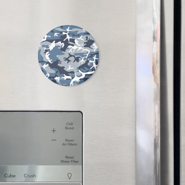 Vinter Snö Blue Camouflage, militär, armé Magnet (In Situ (Fridge))