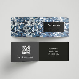 Vinter Snö Blue Camouflage, militär, armé Visitkort