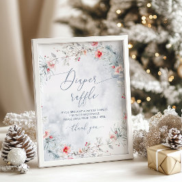 Vinter snö dammig blå jul blöja lotteri poster