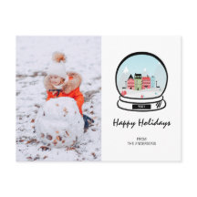 Vinter-Snö Globe-Helgdag-vykort