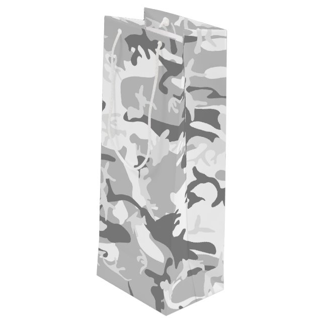 Vinter Snö Grå Kamouflage, Militär, Armé (Baksidan Vinklad)