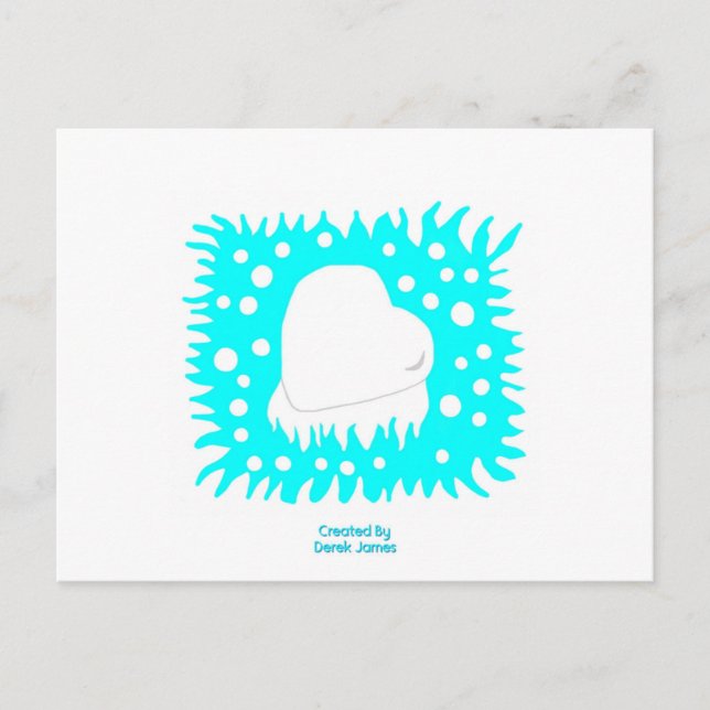 Vinter Snö Heart-vykort Vykort (Framsida)