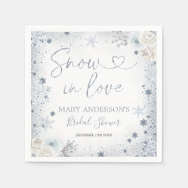 Vinter Snö i Kärlek Snowflake-Möhippan Papper Pappersservett