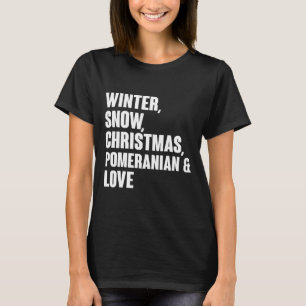 Vinter-Snö-julpommern och Kärlek-Passande T Shirt