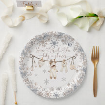 Vinter Snö Mycket Kul Baby Shower