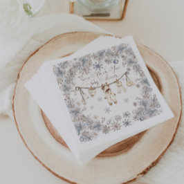 Vinter Snö Mycket Kul Baby Shower Pappersservett