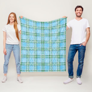Vinter Snö Plaid Tartan Design  Fleecefilt