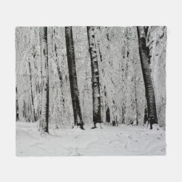 Vinter Snö Träd   -     - Fleecefilt
