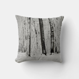 Vinter Snö Träd - - Kudde
