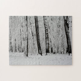 Vinter Snö Träd - - Pussel