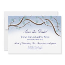 Vinter snö trädgrenar spara datum kort