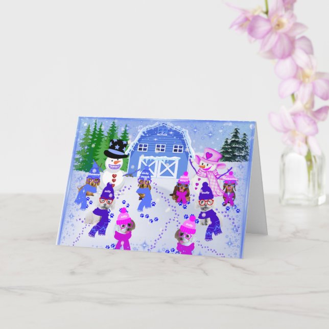 Vinter Snö Vykort (Orkide)
