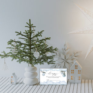 Vinter Snöberg Blöja Lotteri Baby Shower Tilläggskort