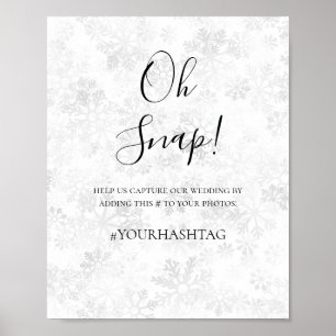 Vinter Snöflinga Bröllop Poster