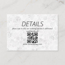 Vinter Snöflinga Bröllops QR-kod