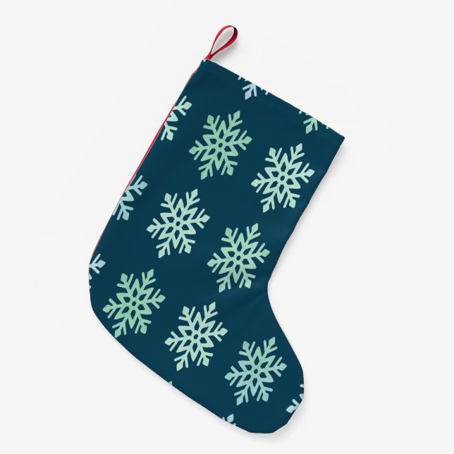 Vinter Snöflinga Magi Mysig Elegant  Liten Julstrumpa (Framsidan (Hängande))