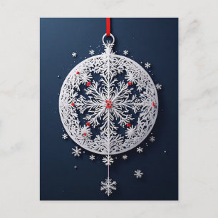 Vinter Snöflinga Prydnad Elegans 🎄❄️ Festlig Vykort