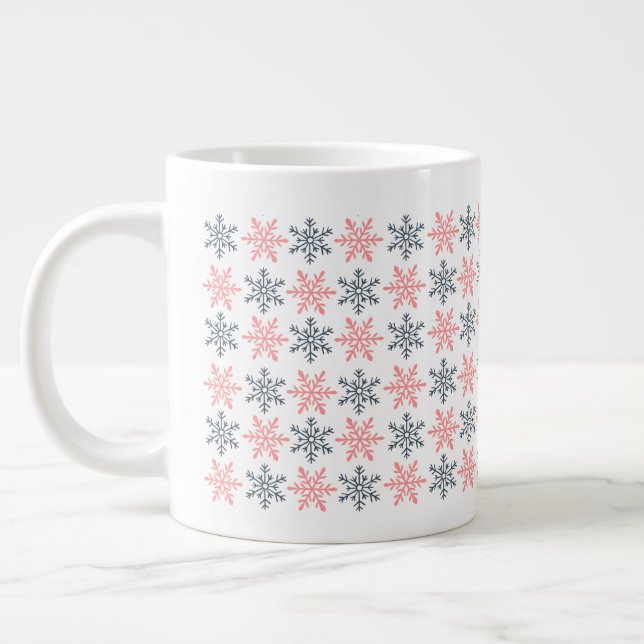 Vinter Snöflinga Specialmugg Jumbo Mugg (Vänster)
