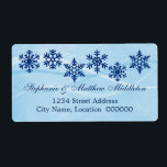 Vinter-Snöflingor Bröllop-skeppningsetiketter Fraktsedel<br><div class="desc">© 2012 Socialite Design Inc. Vår snöflingor med glitter-utseende vintern, med vattenfärgsbakgrund, är sjöfartsetiketter ett underbart tillägg till dina bröllop OSA. Anpassa enkelt dessa etiketter med egen text, eller rensa och använda i hemskrivaren eller för skriva på. NOTERA ATT SNÖFLINGOR INTE ÄR ETT FAKTISKT GLITTER, UTAN DESIGNAT OCH TRYCKET FÖR...</div>