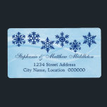 Vinter-Snöflingor Bröllop-skeppningsetiketter Fraktsedel<br><div class="desc">© 2012 Socialite Design Inc. Vår snöflingor med glitter-utseende vintern, med vattenfärgsbakgrund, är sjöfartsetiketter ett underbart tillägg till dina bröllop OSA. Anpassa enkelt dessa etiketter med egen text, eller rensa och använda i hemskrivaren eller för skriva på. NOTERA ATT SNÖFLINGOR INTE ÄR ETT FAKTISKT GLITTER, UTAN DESIGNAT OCH TRYCKET FÖR...</div>