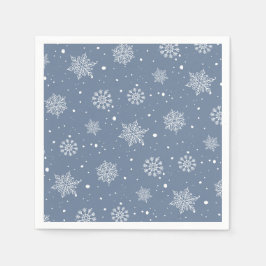 Vinter Snöflingor dess Kall utanför pojkbabyskor Pappersservett