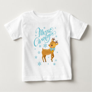 Vinter Snöflingor God Jul Hjort   Högtider T Shirt