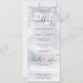 Vinter Snöflingor Hjärtmanus Allt I Ett Bröllop Inbjudningar