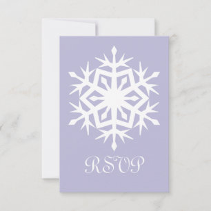 Vinter snöflingor i lavendel RSVP-kort OSA Kort
