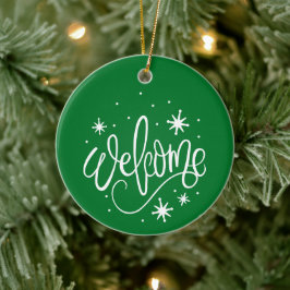 Vinter snöflingor - julgransprydnad keramik