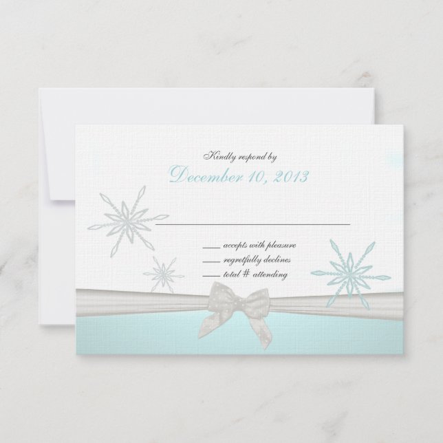 Vinter-Snöflingor med formellt radsvar OSA Kort (Framsida)