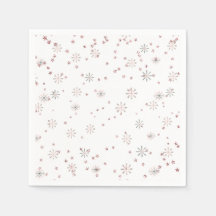 Vinter snöflingor Rosa & Silver
