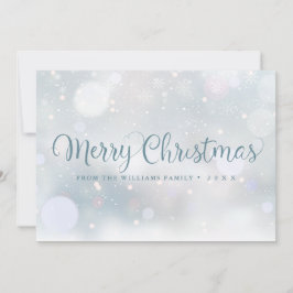  Vinter Snöflingor Skript God Jul  Julkort