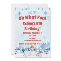 Vinter Snögubbar "Åh Vilken Rolighet" födelsedag 