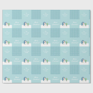 Vinter Snöig Pingvinträdgårdsmästare Presentpapper