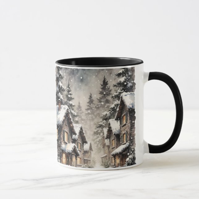 Vinter Snöig Scen Mugg (Höger)