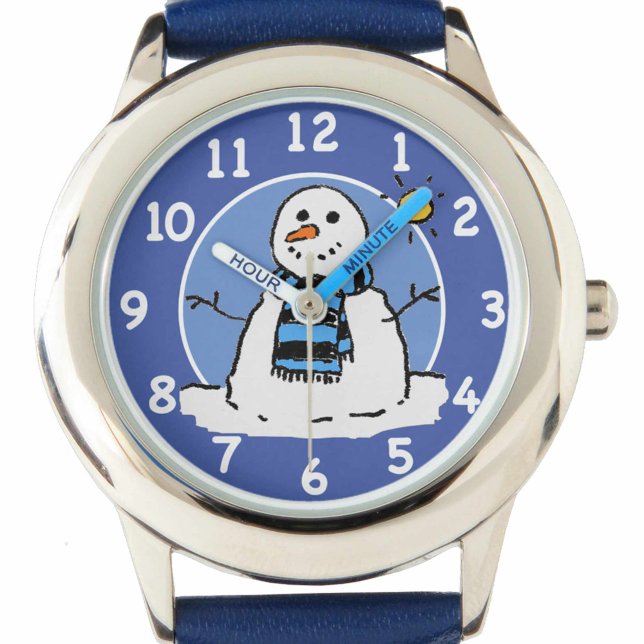 Vinter snöman design för barn. armbandsur (Skapare uppladdad)