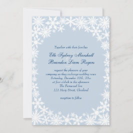 Vinter Snöre om inbjudan till Isig Blue Wedding