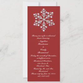 Vinter Snowflake Rehearsal Dinner Inbjudningar