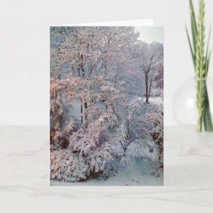 Vinter Snowstorm-julkort Helgkort