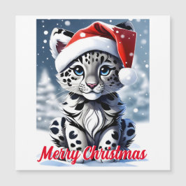 Vinter Snowy Santa Cute Snö Leopard Unge jul
