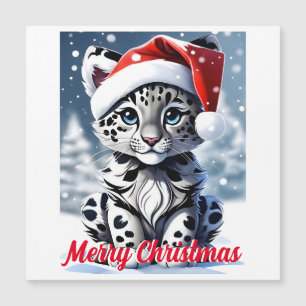Vinter Snowy Santa Cute Snö Leopard Unge jul