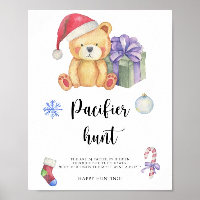 Vinter - sökandet efter napp baby shower spel affi poster (Framsidan)