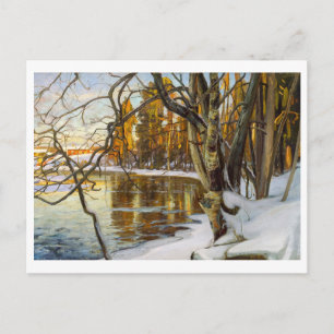 Vinter Sol Målning av Westerholm Vykort
