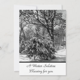 Vinter Solstice Blating Flat Card Julkort