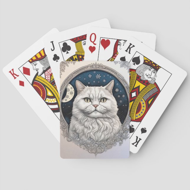 Vinter Solstice Cat Casinokort (Baksidan)