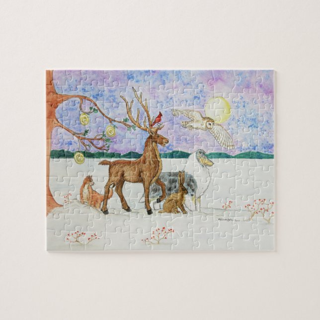 Vinter Solstice Puzzle Pussel (Horisontell)
