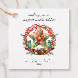 Vinter Solstice WandeStar Helgdag Julull Yule Gåvor Etiketter