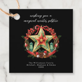 Vinter Solstice WandeStar Helgdag Julull Yule Gåvor Etiketter